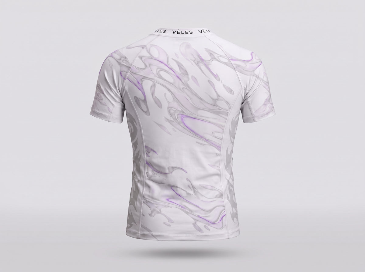 Rashguard ÉGO blanc, vue de dos