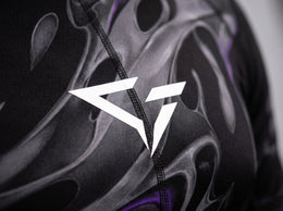 Rashguard ÉGO noir, détail du motif